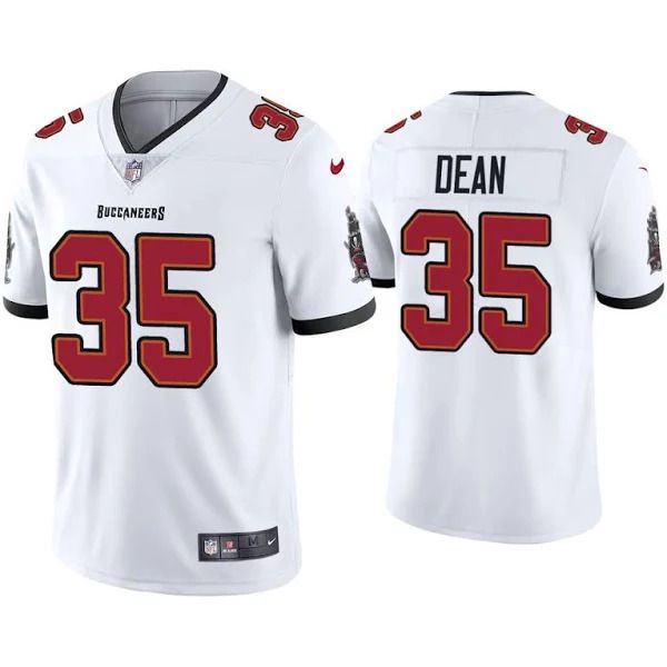 Men Tampa Bay Buccaneers #35 Jamel Dean Nike White Vapor Limited NFL Jersey